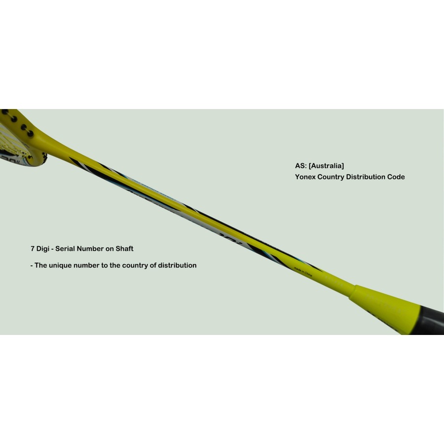 Yonex Badminton Racquet - ArcSaber Light 10i - 5U5 Yellow + One Free Grip
