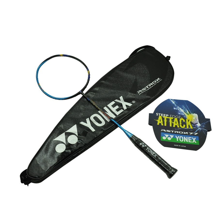 Yonex Badminton Racquet - Astrox 77 (Blue) 3U5 - Two Free Grips