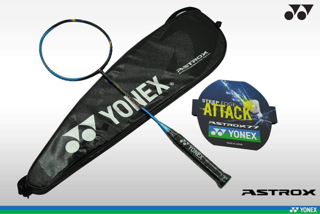 Buy Yonex Badminton Racquet - Astrox 77 (Blue) 3U5 - Two Free Grips ...