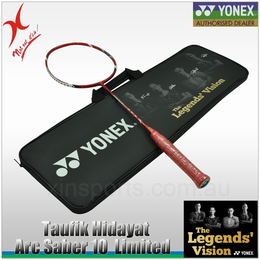 Yonex Badminton Racquet - Legends Vision - Arcsaber 10 - 3u4 - Taufik Hidayat Limited+1 Free Grip