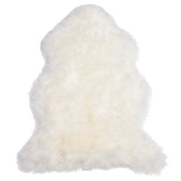 Australian Sheepskin Lambskin Long Wool Rug White / Ivory Multiple Sizes