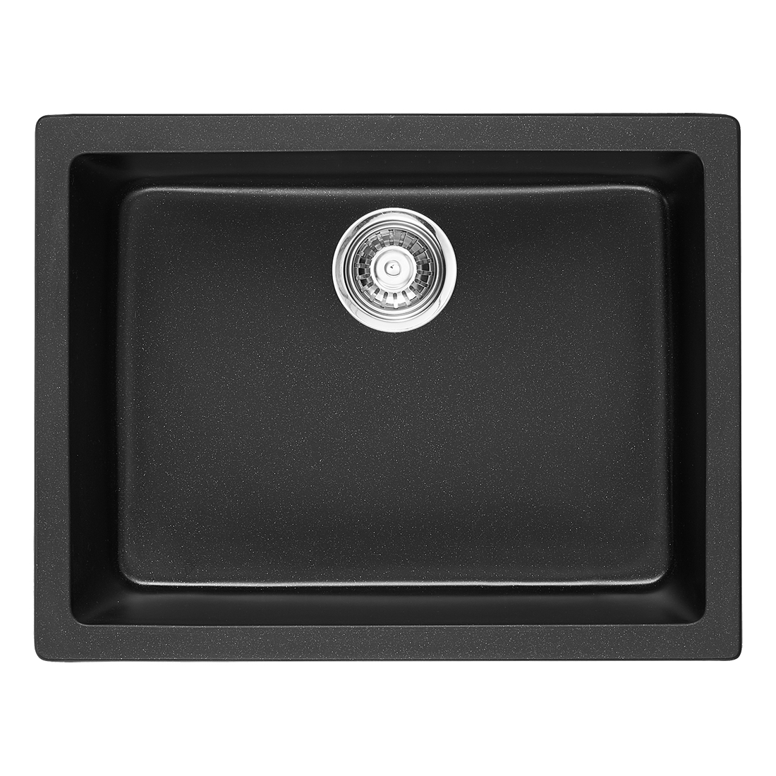 Renolink 610X470mm Black Granite Composite Stone Kitchen Sink Top/Under Mount Bowl Gs614