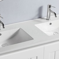 Hampton 1500mm PVC Wall Hung Bathroom Vanity 150ED Double Poly Marble Basin