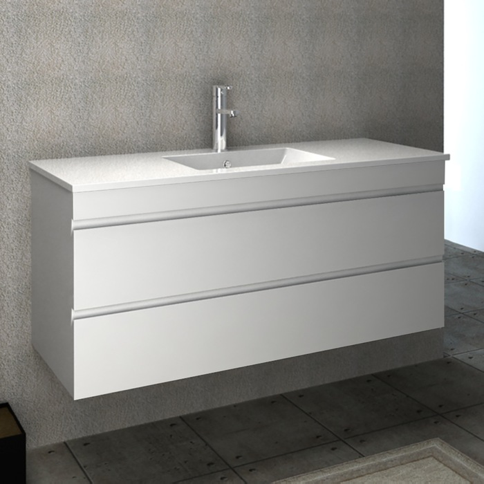 Renolink Vellena 1200MM Double PVC Matte White Wall Hung Bathroom ...