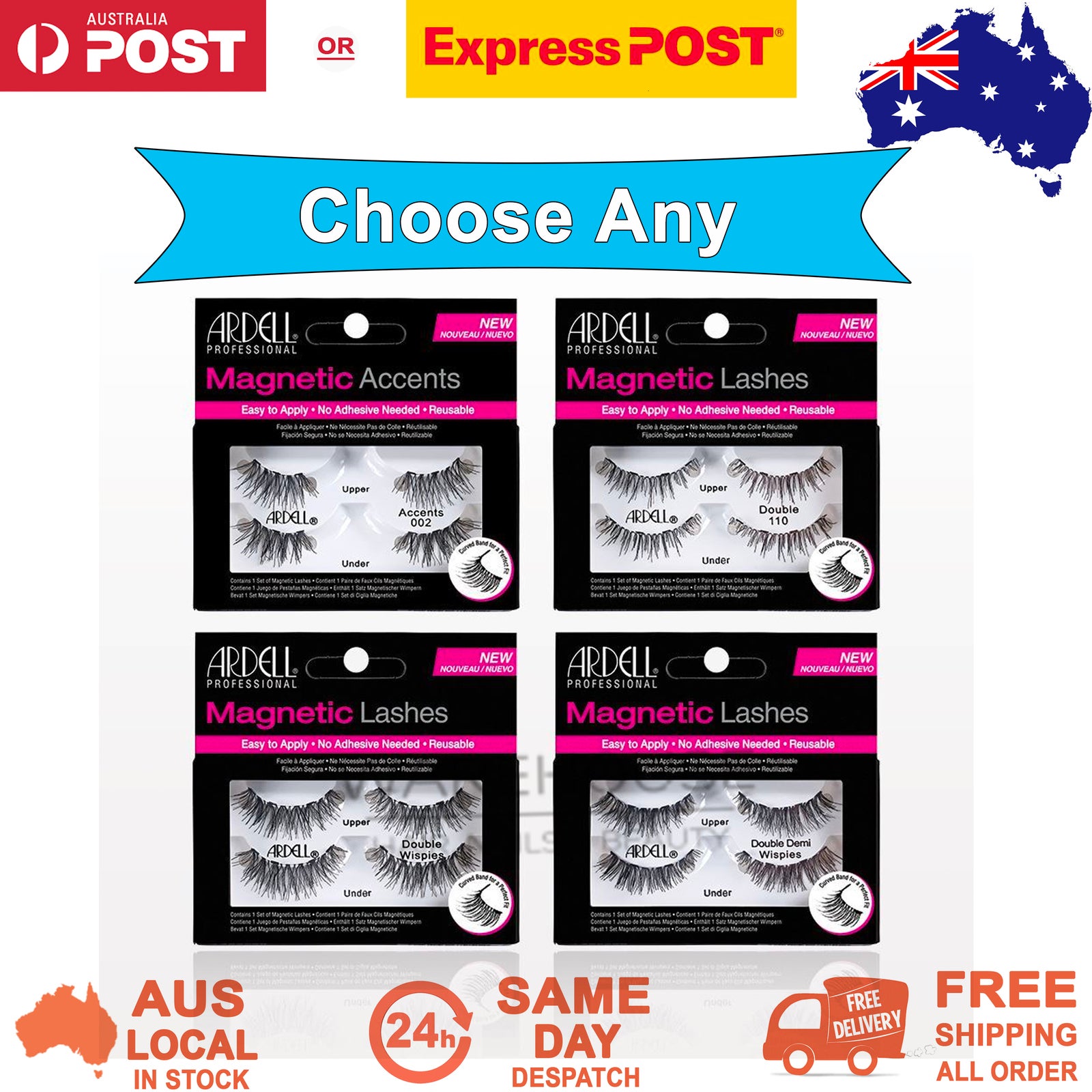 ARDELL Magnetic Liner & Lash Kit False Eyelashes Eye Extensions - Choose Any