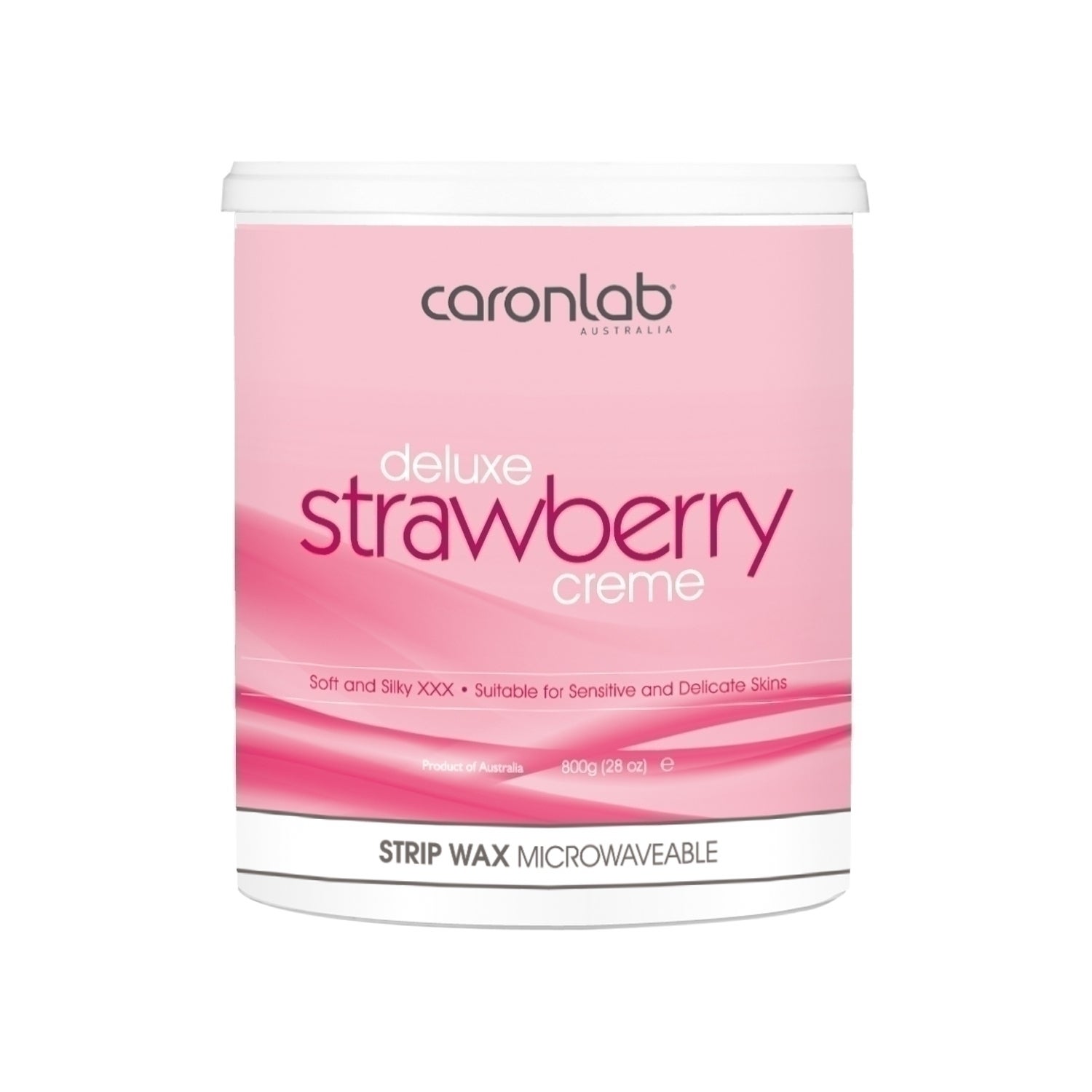Caronlab Strawberry Creme Strip Wax Microwaveable Waxing Hair Removal 800g