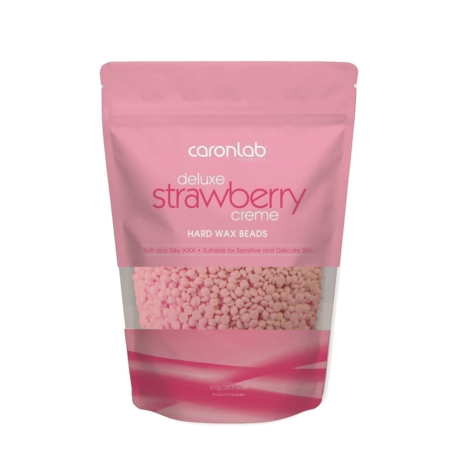 Caronlab Strawberry Film Hard Wax Melts 800g Hot Waxing Hair Removal Beads