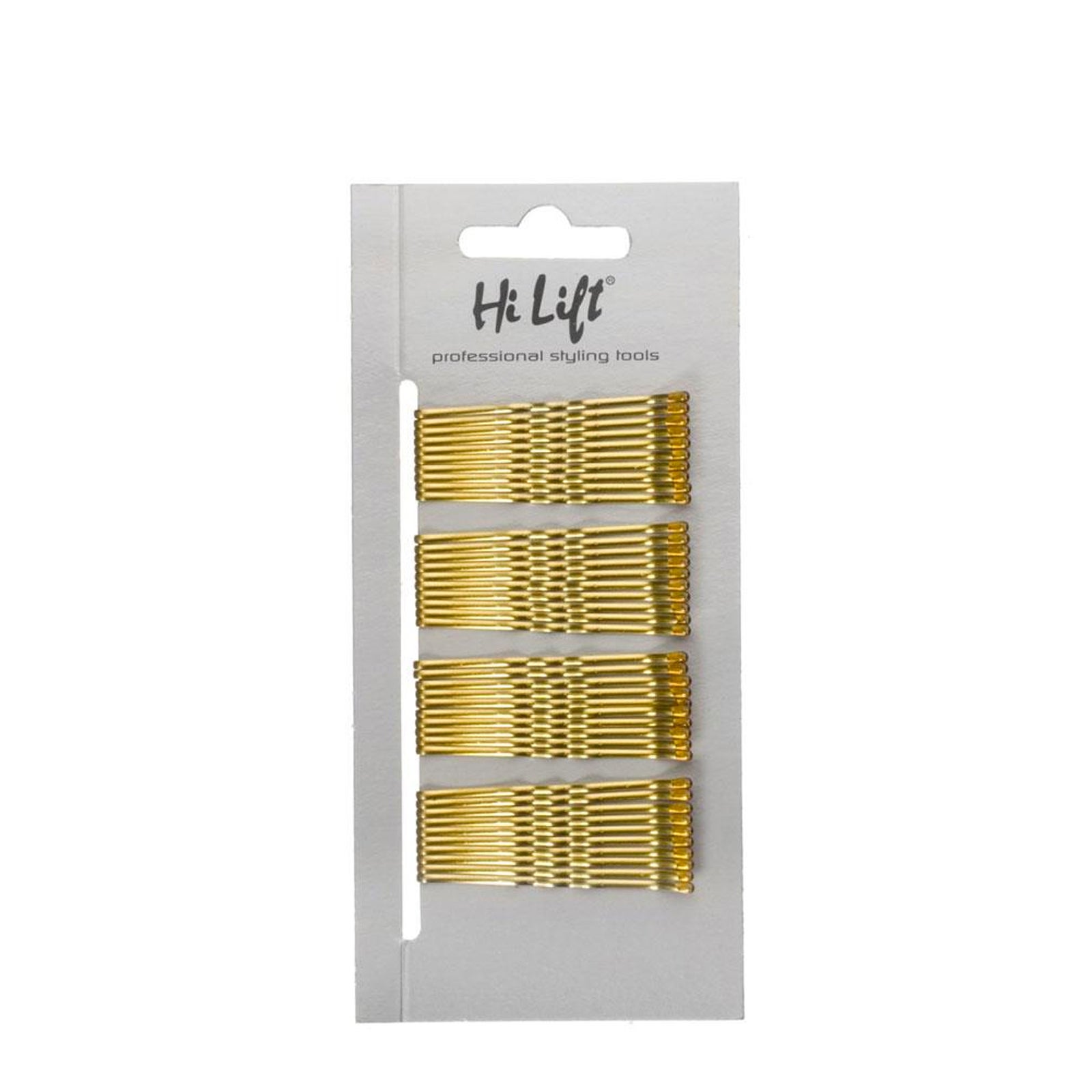 Hi Lift Professional Quality Hair Tie Styling Bobby Pins 2" Gold 40 Per Card