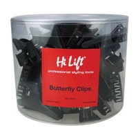 Hi Lift Professional Black Butterfly Clips Hairdresser Apprentice Hair 36 pcs