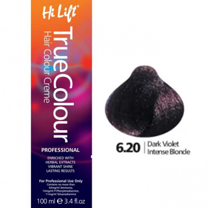 Hi Lift True Colour Permanent Hair Color Cream 6.20 Dark Violet Intense Blonde