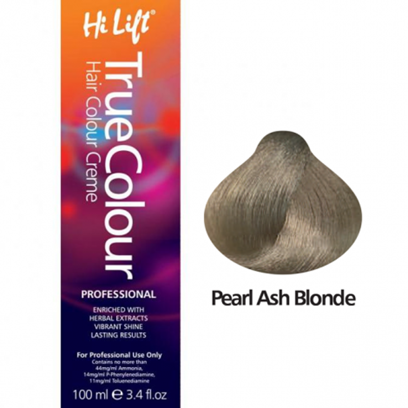 Hi Lift True Colour Permanent Hair Dye Cream Color Pearl Ash Blonde Toner 100ml