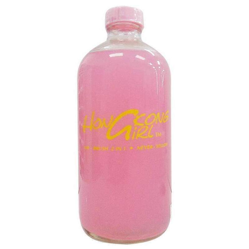 Hong Kong Girl Nail UV Top Coat Air Brush 2 in 1 Never Yellow Pink 473ml