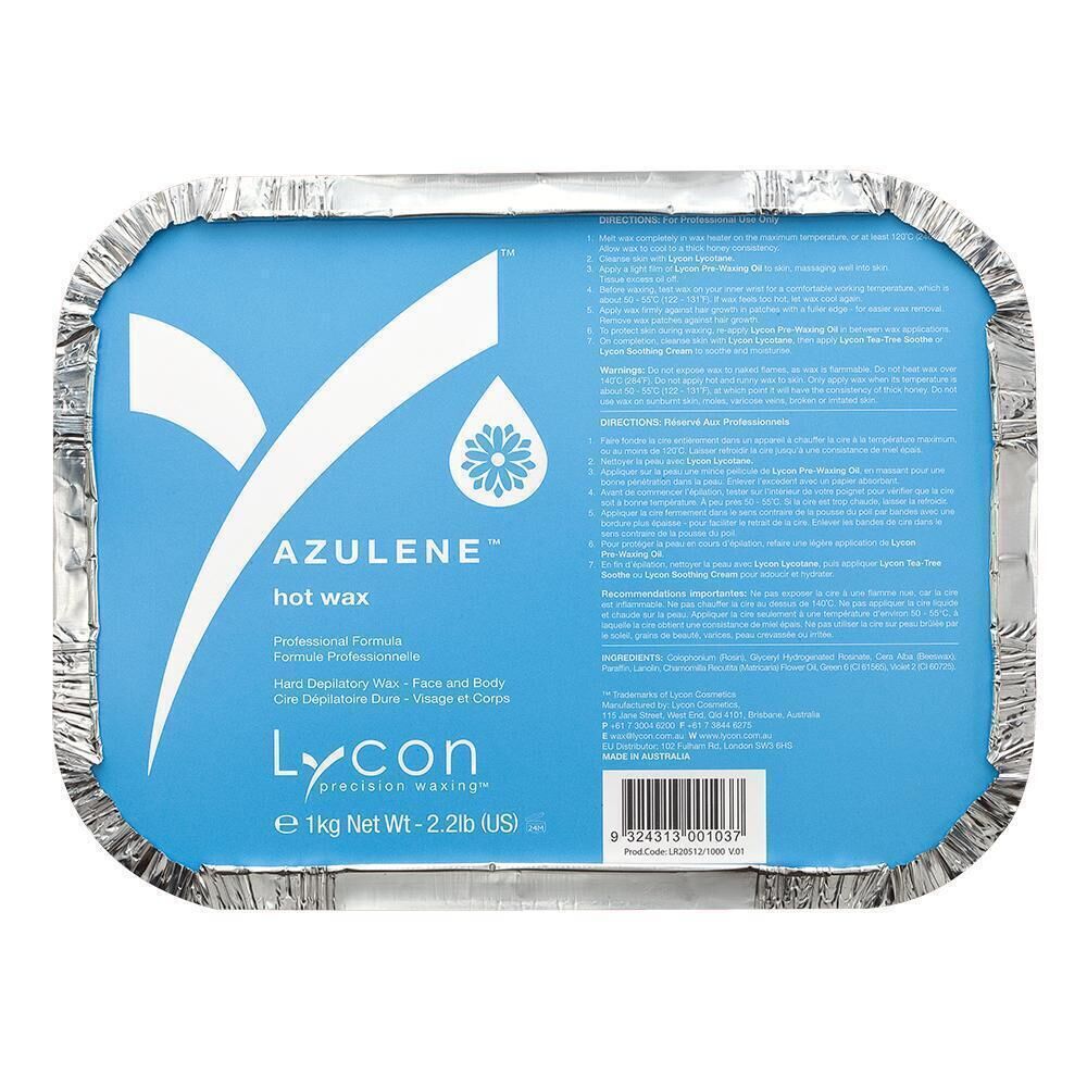 Lycon Azulene Hard Hot Wax Waxing Hair Removal 1kg