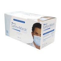 Medicom Disposable Safe + Mask Premier Earloop Blue Face Masks, 50pcs