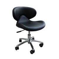 Salon Chair Stool Round SC-1001 Hydraulic Hairdressing Leather PU Black