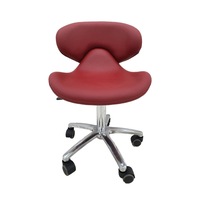 Salon Chair Stool Round SC-1001 Hydraulic Hairdressing Leather PU Red