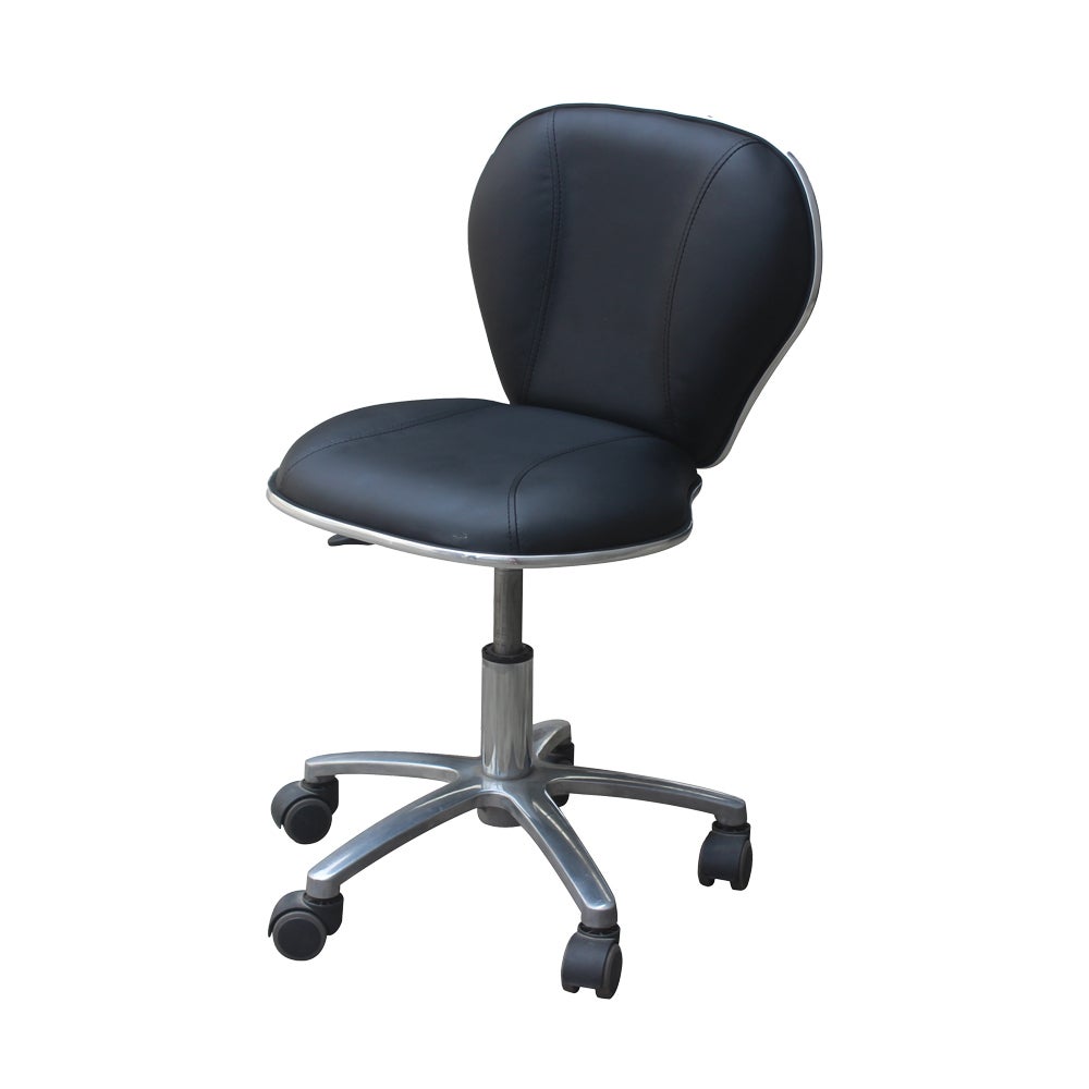 Salon Chair Stool Round SC-1019 Hydraulic Massage Hairdressing Leather PU Black