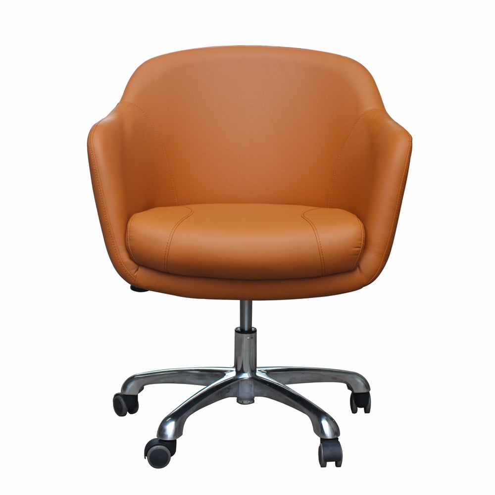Salon Customer Chair Arm Rest 201 Hydraulic Massage Swivel Leather PU Cappuccino