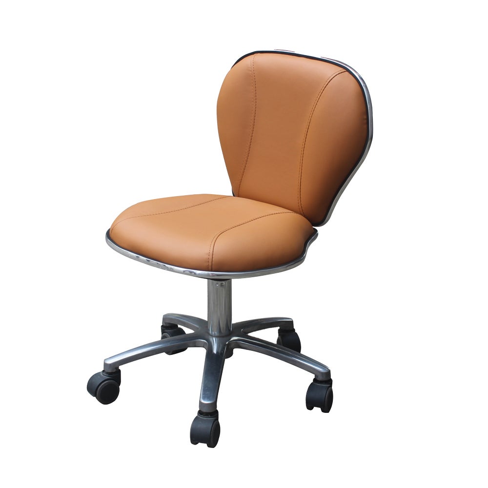 Salon Nail Chair Stool Round SC-1019 Hydraulic Leather PU Cappuccino