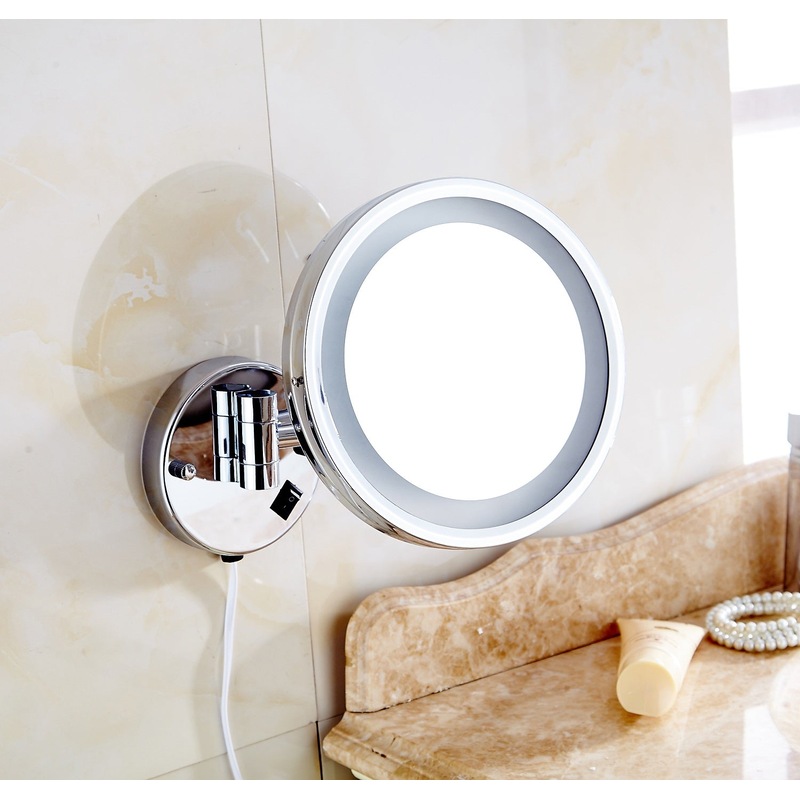 Buy 5X LED Magnifying Mirror Wall Mount One Side MyDeal