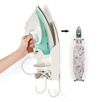 Dolphy Durable Heat-Resistant PBT Wall Mounted Iron and Board Holder 31.5x13.5x10.5 cm - White