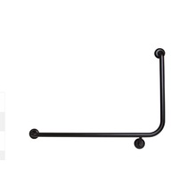 Dolphy Safety Wall Mount Grab Rail (Left) Stainless Steel 600 X 950 mm - Black