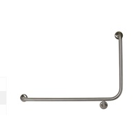 Dolphy Wall Mount Safety Grab Rail (Left) Stainless Steel 600 X 950 mm - Silver