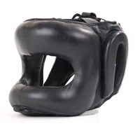 Leather Metal Frame Jaw Face Protector Head Guard