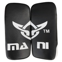 BLACK & WHITE PRE CURVED MUAY THAI ARM KICK PADS