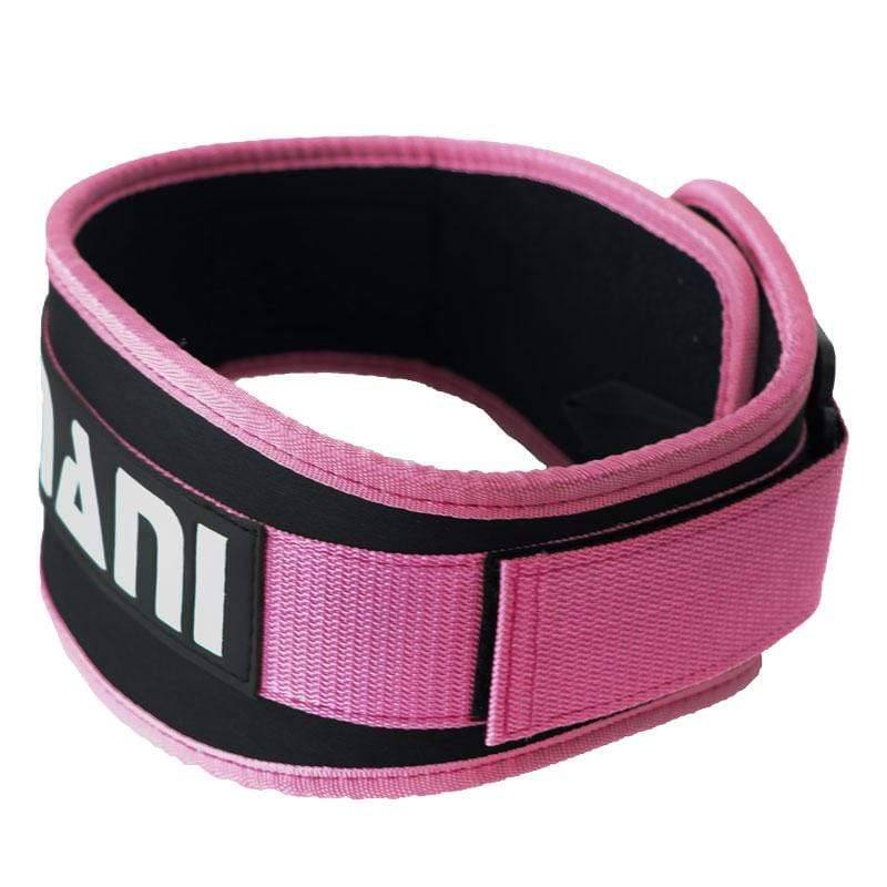 Synthetic Four Inch Pink Weight Training Belt