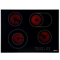 BROHN Premium 70cm Vitroceramic 4 Hobs 6 Heating Zones Bridged Electric Cooktop