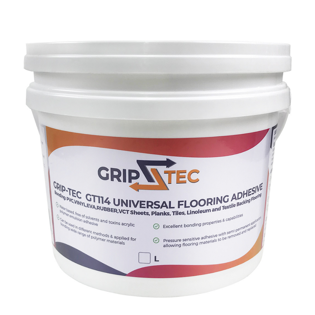 GRIP-TEC GT114 Universal Flooring Adhesive Glue 3L Bucket