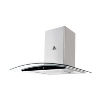 Trinity TR60G60 60cm Built-in Curved Glass Rangehood 1 piece flue cover