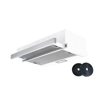 Trinity TR91260 60cm White Painted Slideout Built-in Rangehood