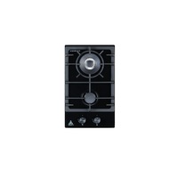 Trinity TRG302BK 30cm Gas WOK Cooktop 2 Burners Black Glass