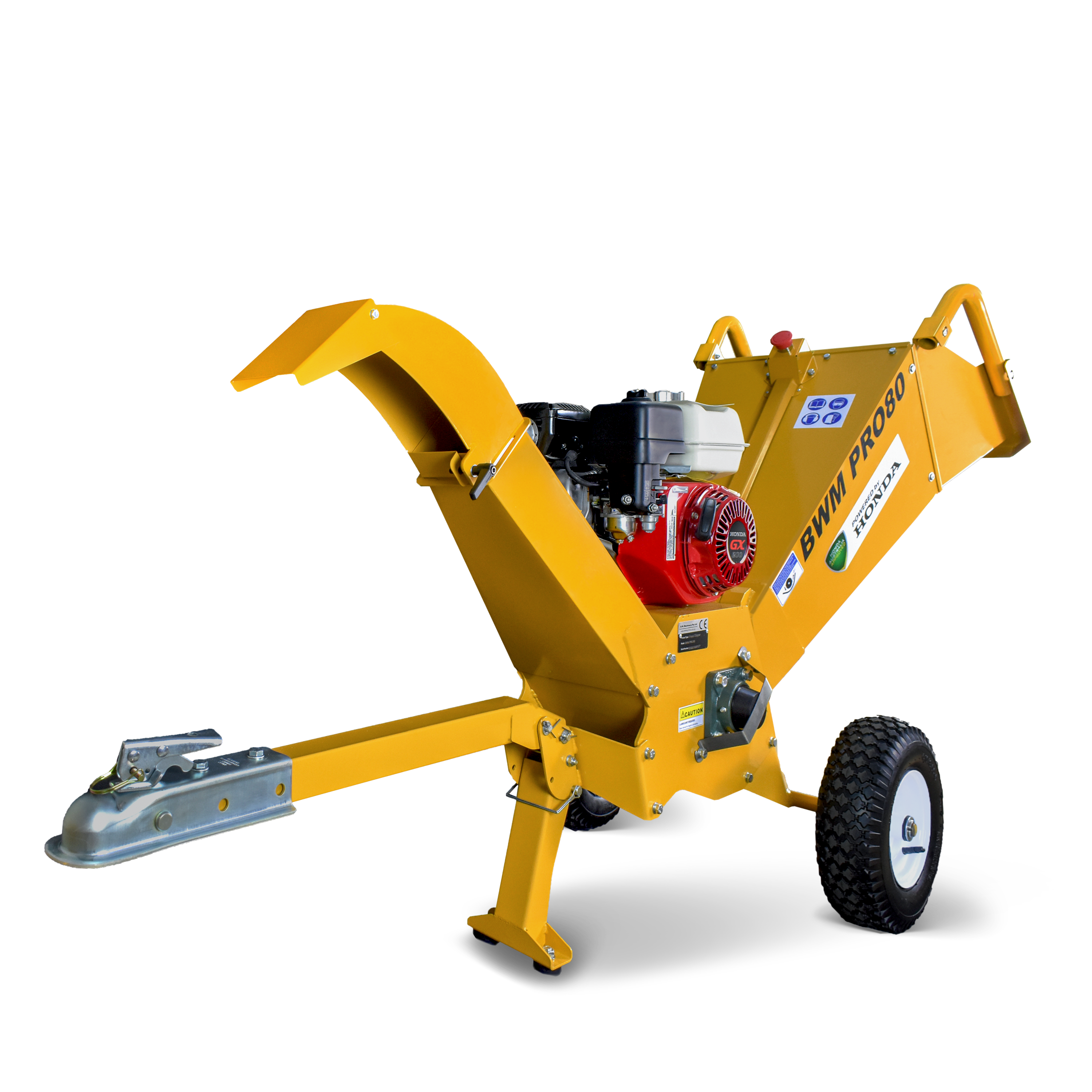 BWM Self Feeding Chipper  Honda GX200 6HP Engine PRO80H B.W. Machinery