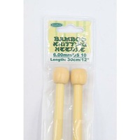 Bamboo Knitting Needles 30cm - 6mm