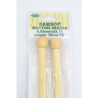 Bamboo Knitting Needles 30cm - 8mm