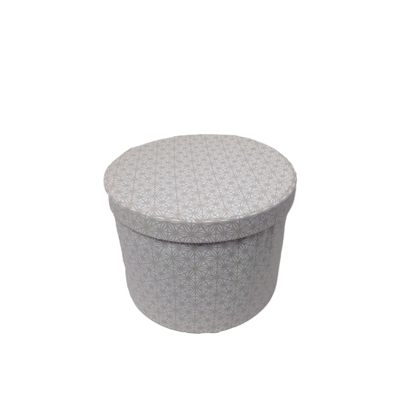 Buy Fabric Round Storage Box Cream H19xW24cm MyDeal