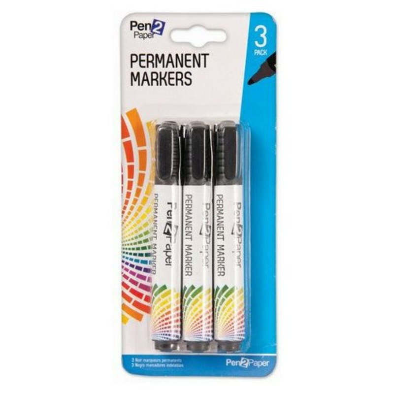 Buy Permanent Markers Black MyDeal