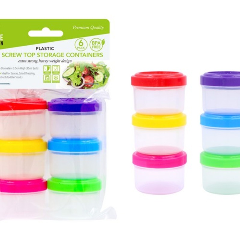 Buy Plastic Mini Screw Top Storage Containers MyDeal