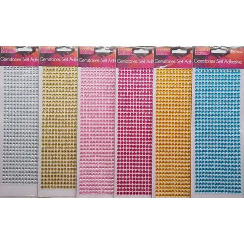 Buy Self Adhesive Gemstones 504pcs Assorted 30cm MyDeal