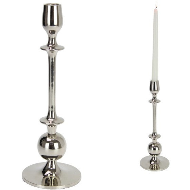 Buy Silver Taper Candle Holder MyDeal
