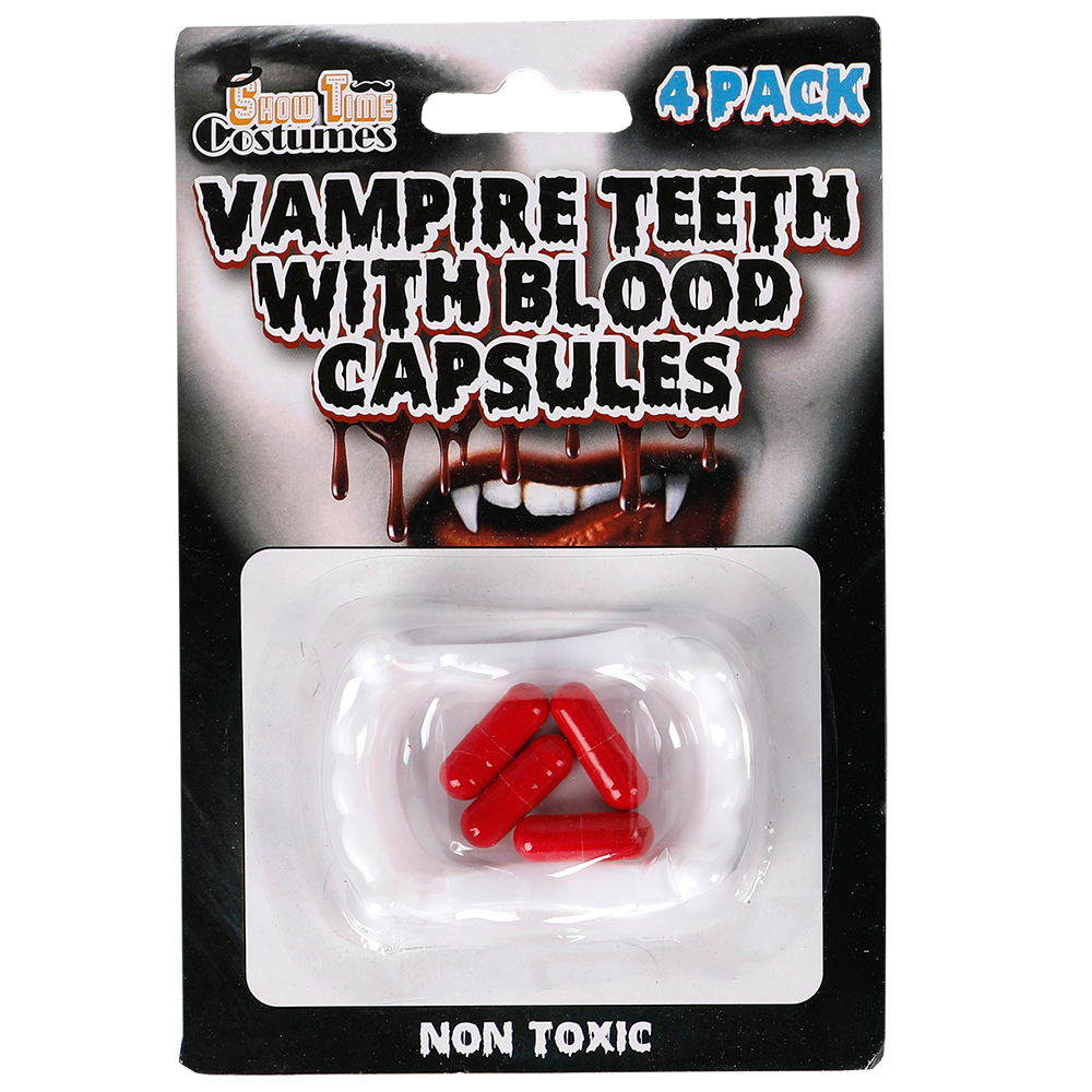 Buy Vampire Teeth W Blood Capsule - MyDeal Australia