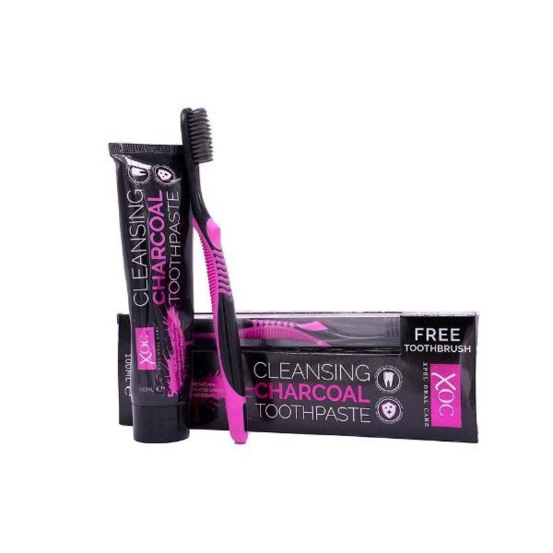 Buy XOC Cleansing Charcoal Toothbrush and Toothpaste Set MyDeal
