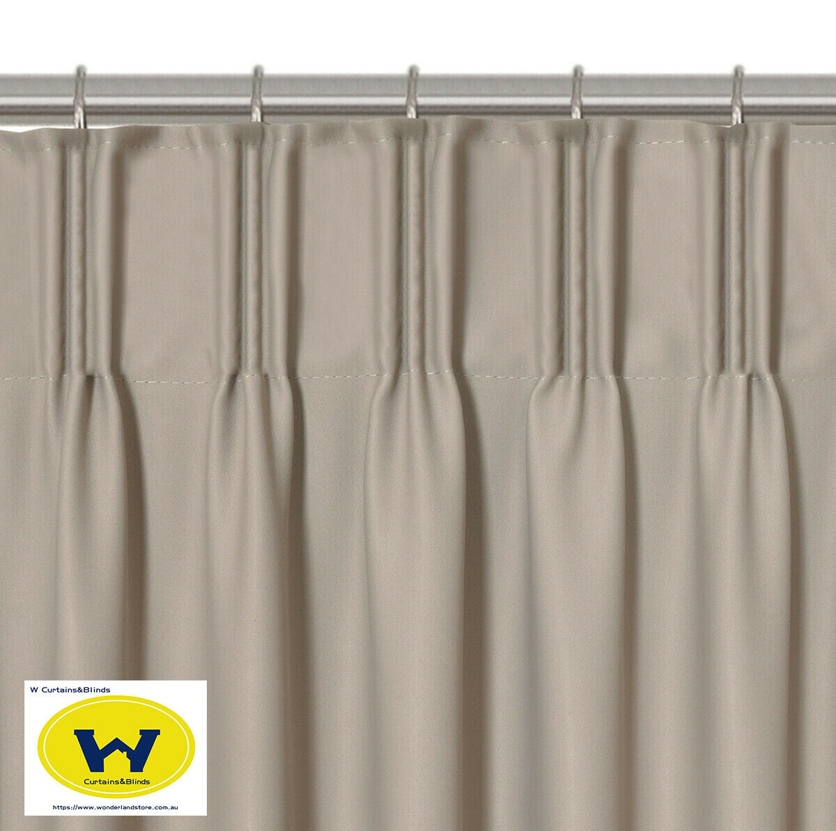 100% Blackout Microfiber Pinch Pleat Curtain Drapes Back Coating 2 ...