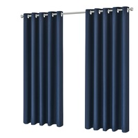 Blackout Eyelet Curtain Drape Room Darkening 160cm&230cmDrop 1 Panel Dark Blue