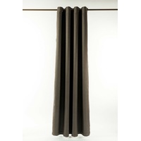 Blackout Linen Eyelet Curtain Blockout Curtain Drapes 230cm Drop 1 Panel Taupe