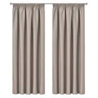 Blackout Pencil Pleat Curtain Room Darkening 213/230cm Drop Sand 1Panel