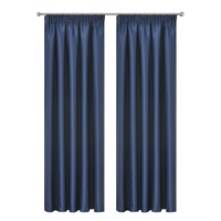 Blockout Curtain Pencil Pleat Blackout Room Darkening Drapes 230CM DROP